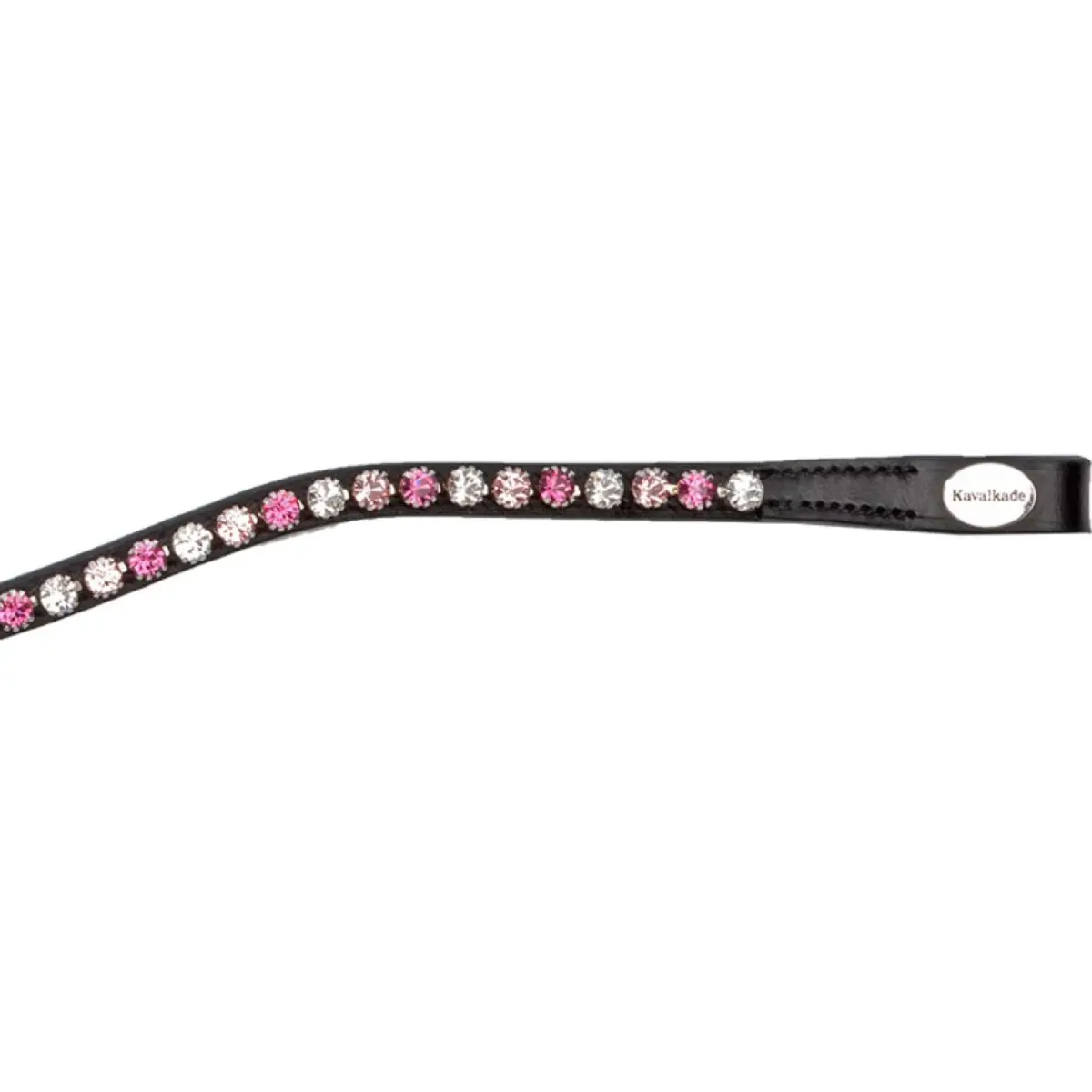 Kavalkade Frontriem Splendid Gebogen Zwart/Roze 1