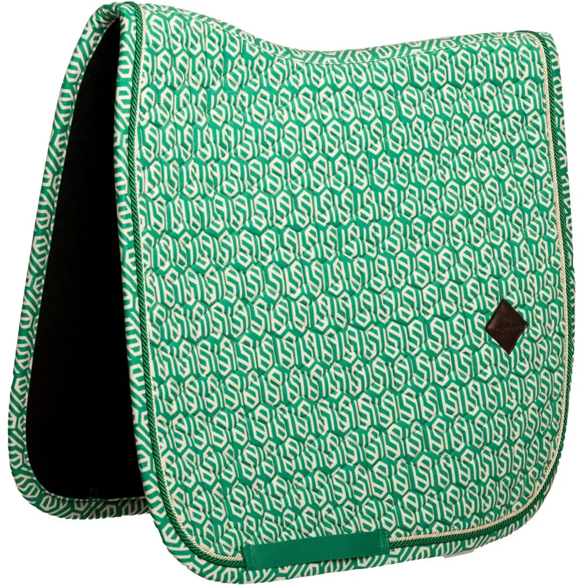 Kentucky Zadeldekje Velvet Maze Cipher Dressuur Wit/Groen 1