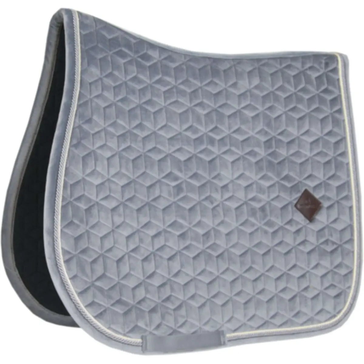 Kentucky Zadeldekje Basic Velvet Springen Grijs 1