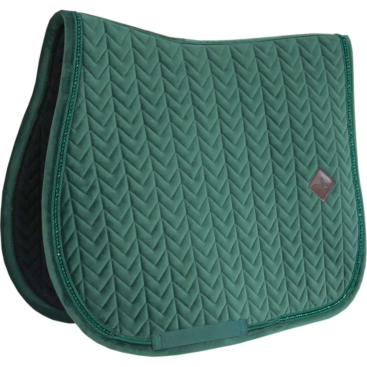 Kentucky Zadeldekje Velvet Pearls Springen Pine Green 1
