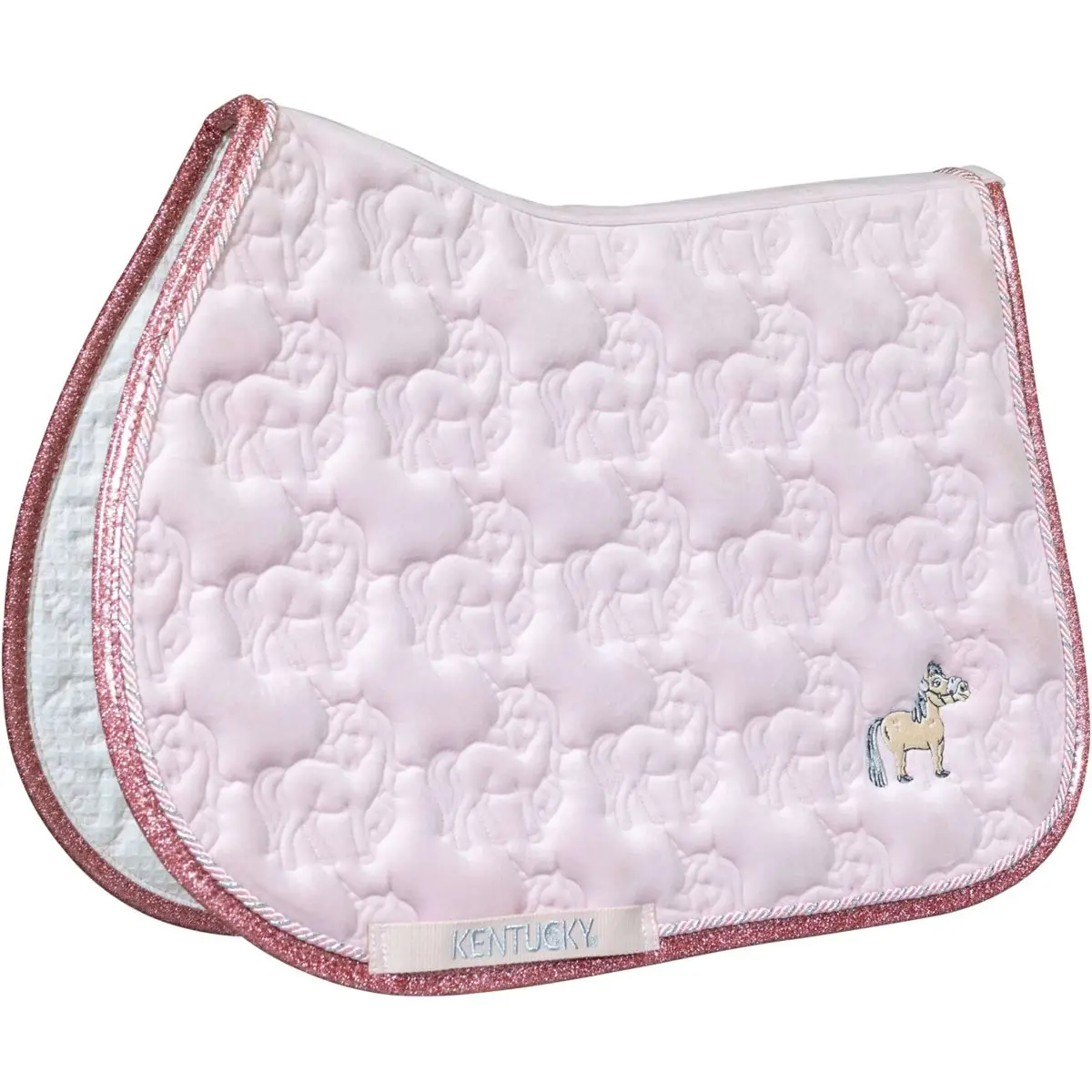 Kentucky Zadeldekje Glitter Unicorn Dressuur Soft Rose 1