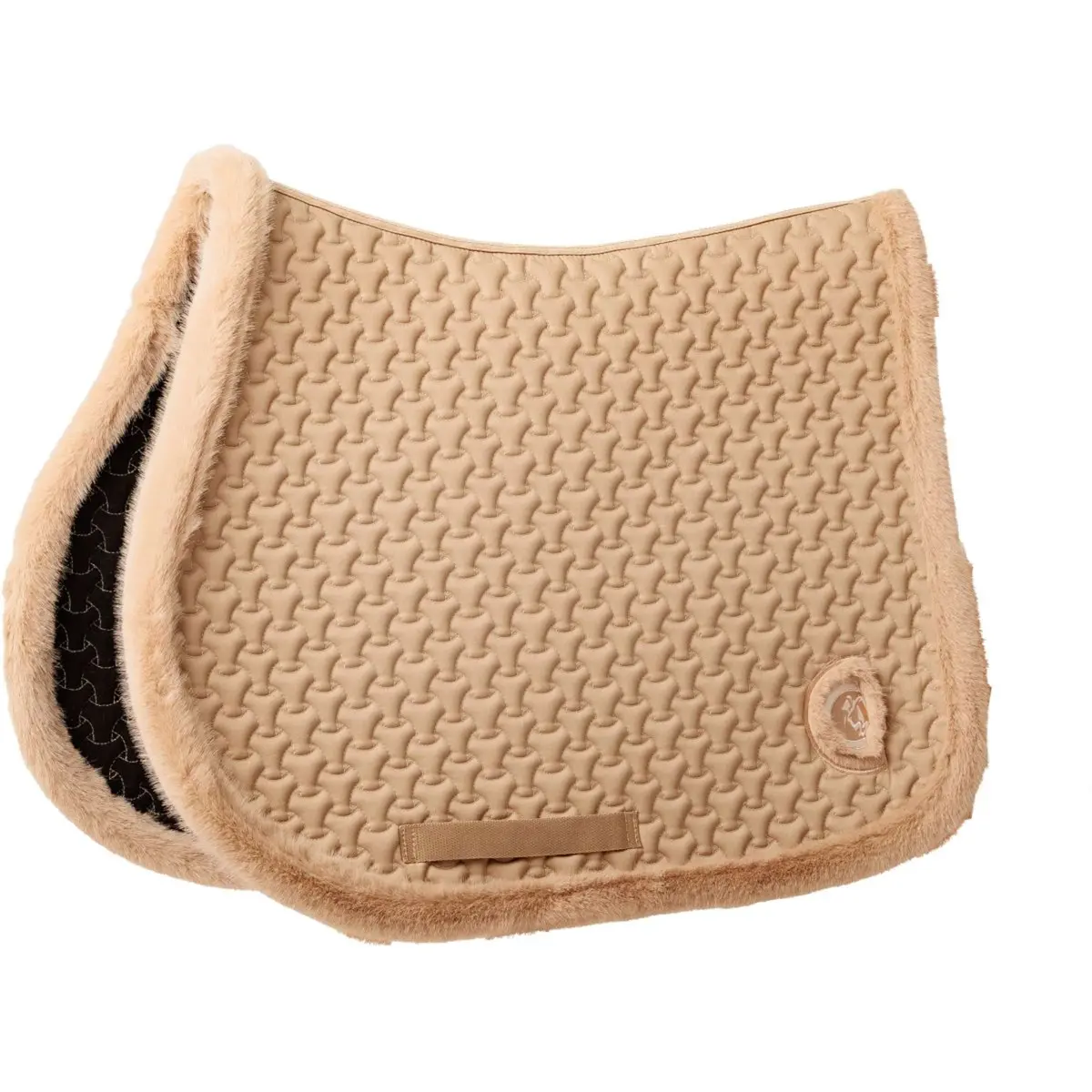 Kentucky Zadeldekje Fake Fur Onion Quilt Springen Beige 1
