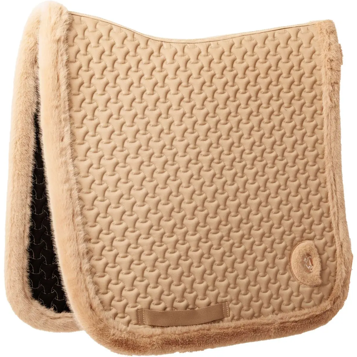 Kentucky Zadeldekje Fake Fur Onion Quilt Dressuur Beige 1
