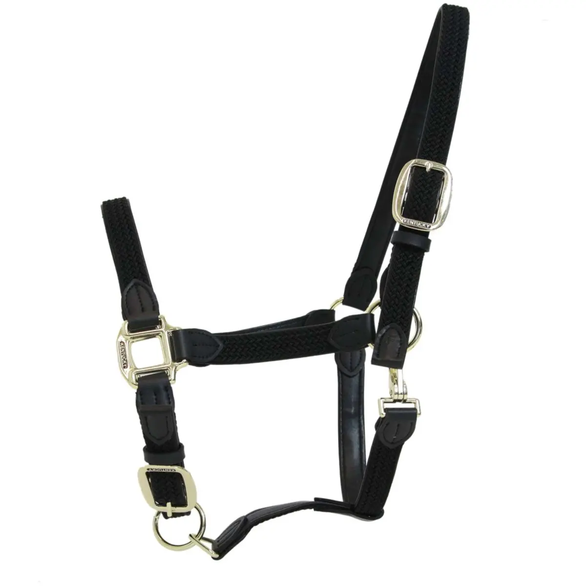 Kentucky Halster Gevlochten Nylon Zwart 1