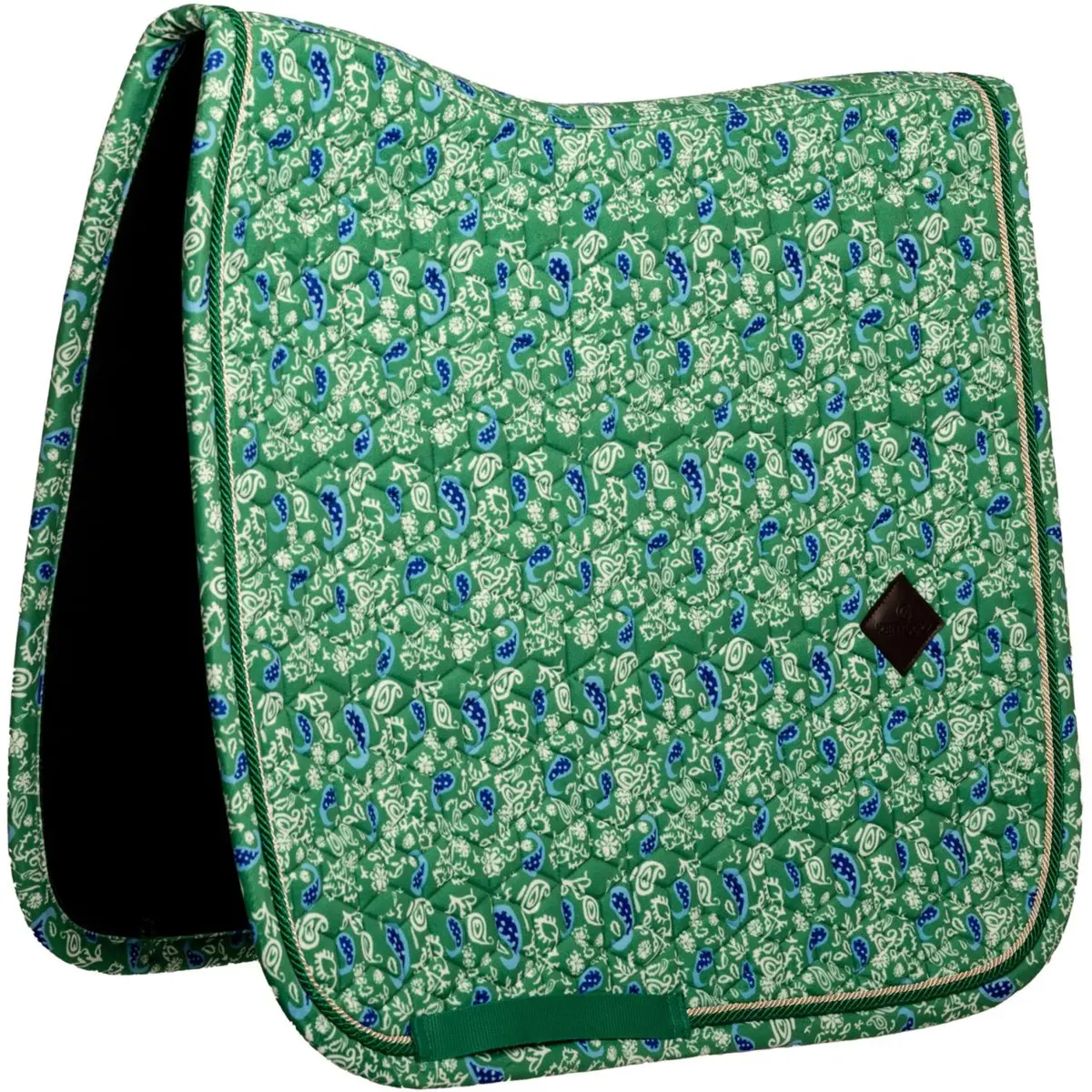 Kentucky Zadeldekje Velvet Paisley Garden Dressuur Groen/Navy 1