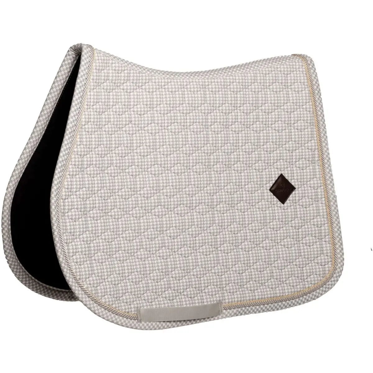 Kentucky Zadeldekje Velvet Pied De Poule Springen Grijs/Wit 1
