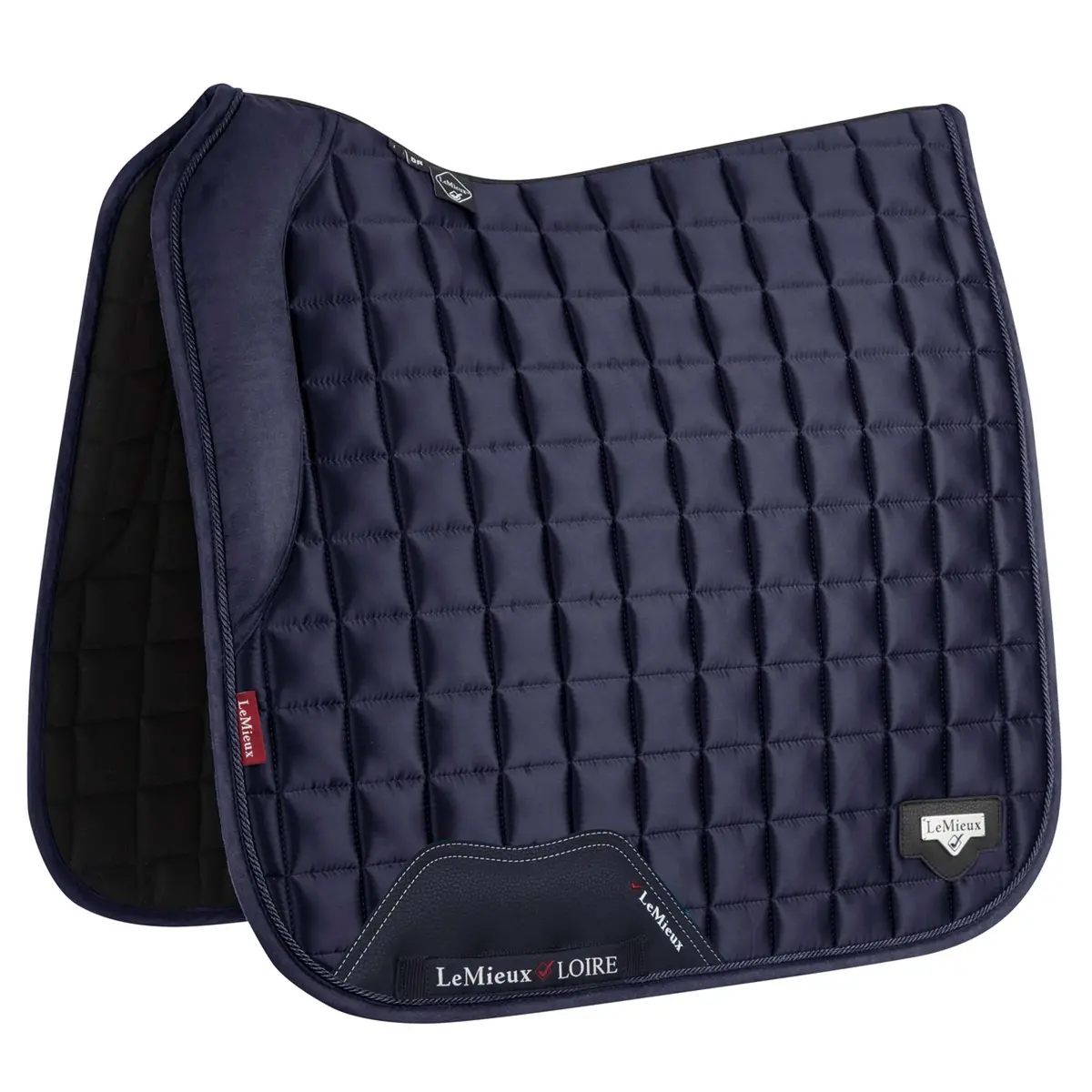 Lemieux Zadeldekje Loire Memory Satin Square Dressuur Navy 1