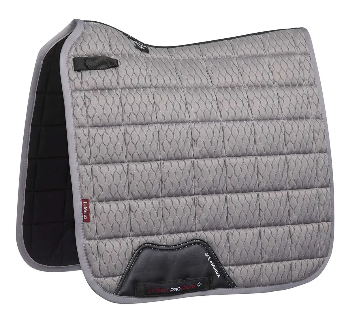 Lemieux Zadeldekje Carbon Mesh Air Square Dressuur Grijs 1