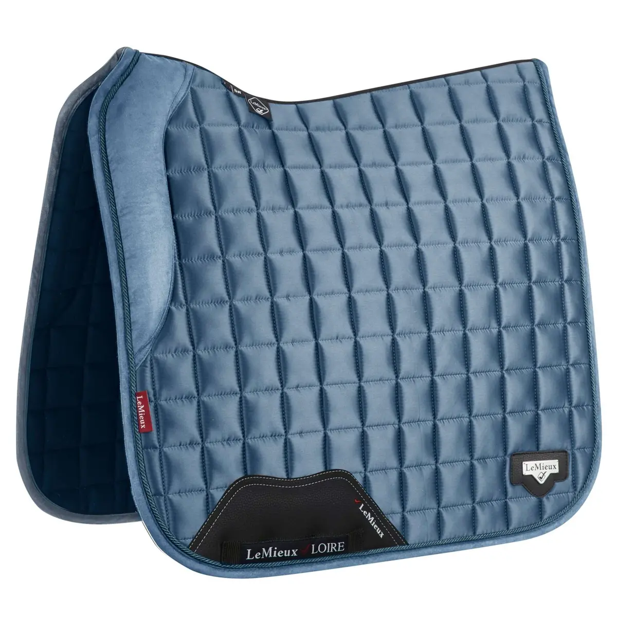 Lemieux Zadeldekje Loire Memory Satin Square Dressuur Ice Blue 1