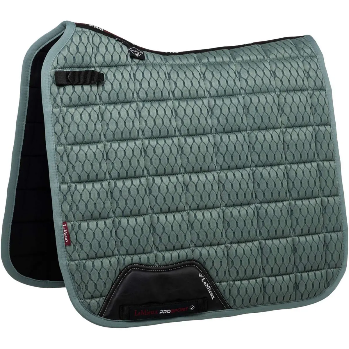 Lemieux Zadeldekje Carbon Mesh Air Square Dressuur Sage 1