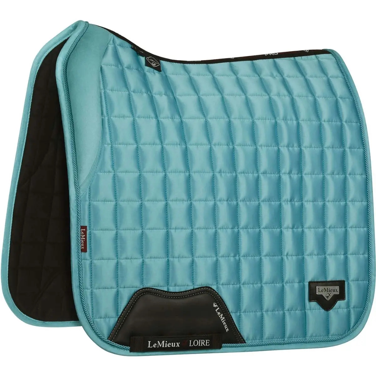 Lemieux Zadeldekje Loire Memory Satin Square Dressuur Azure 1