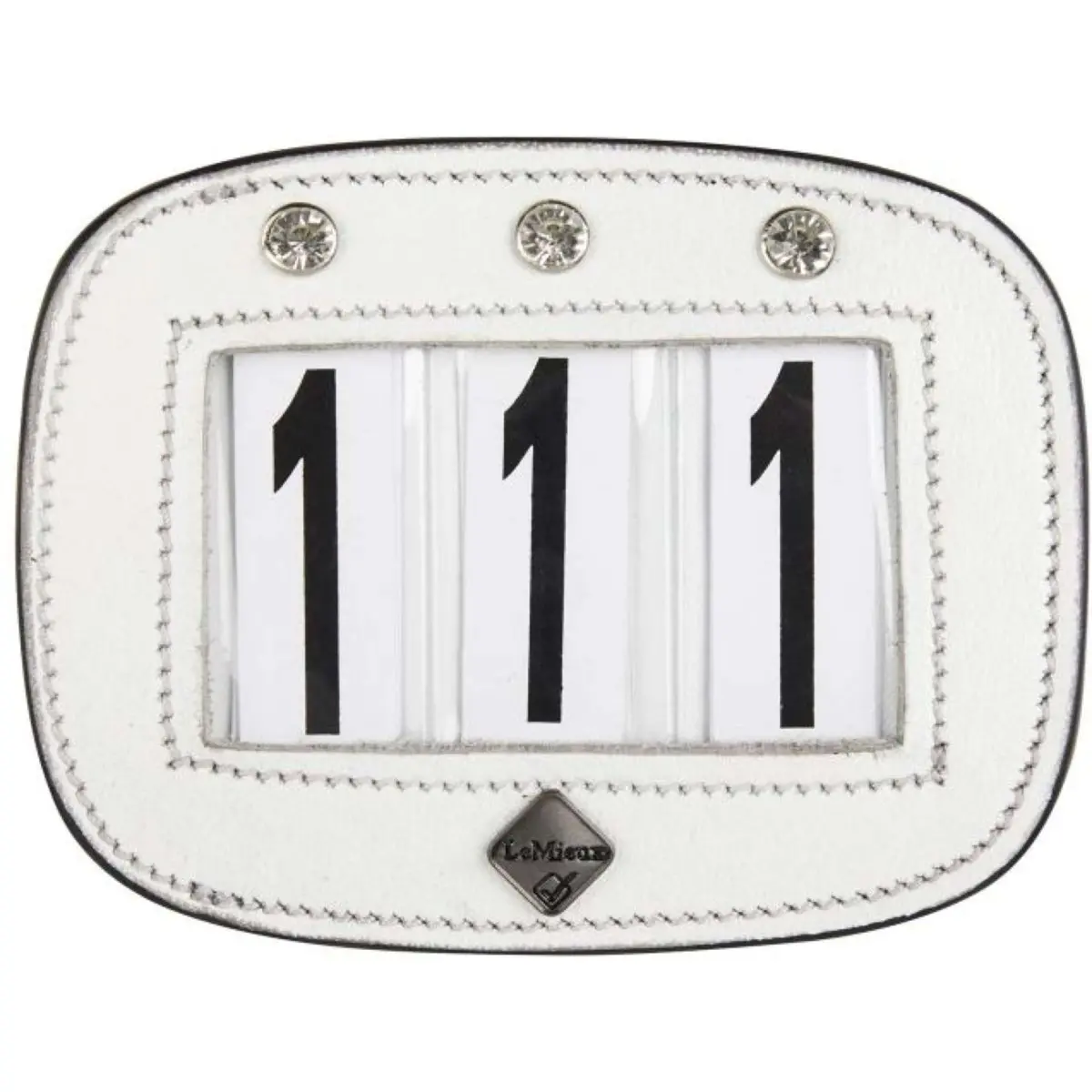 Lemieux Startnummers Saddle Pad Diamant Wit 1