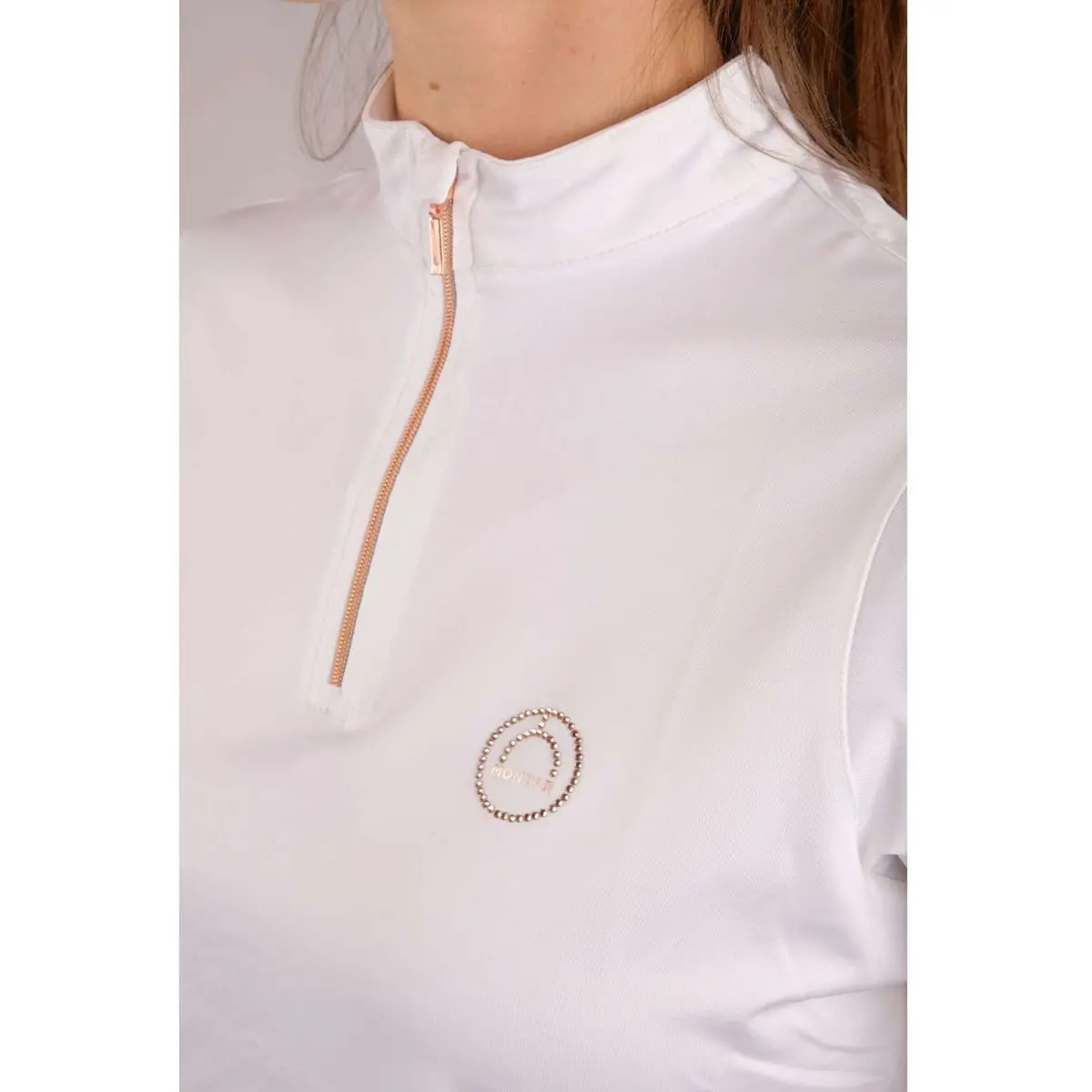 Montar Poloshirt Everly Rosegold Junior Wit 1