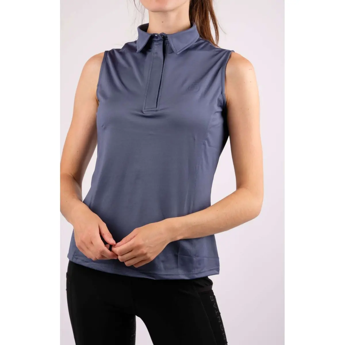 Montar Poloshirt Fiona Mouwloos Ocean Blue 1