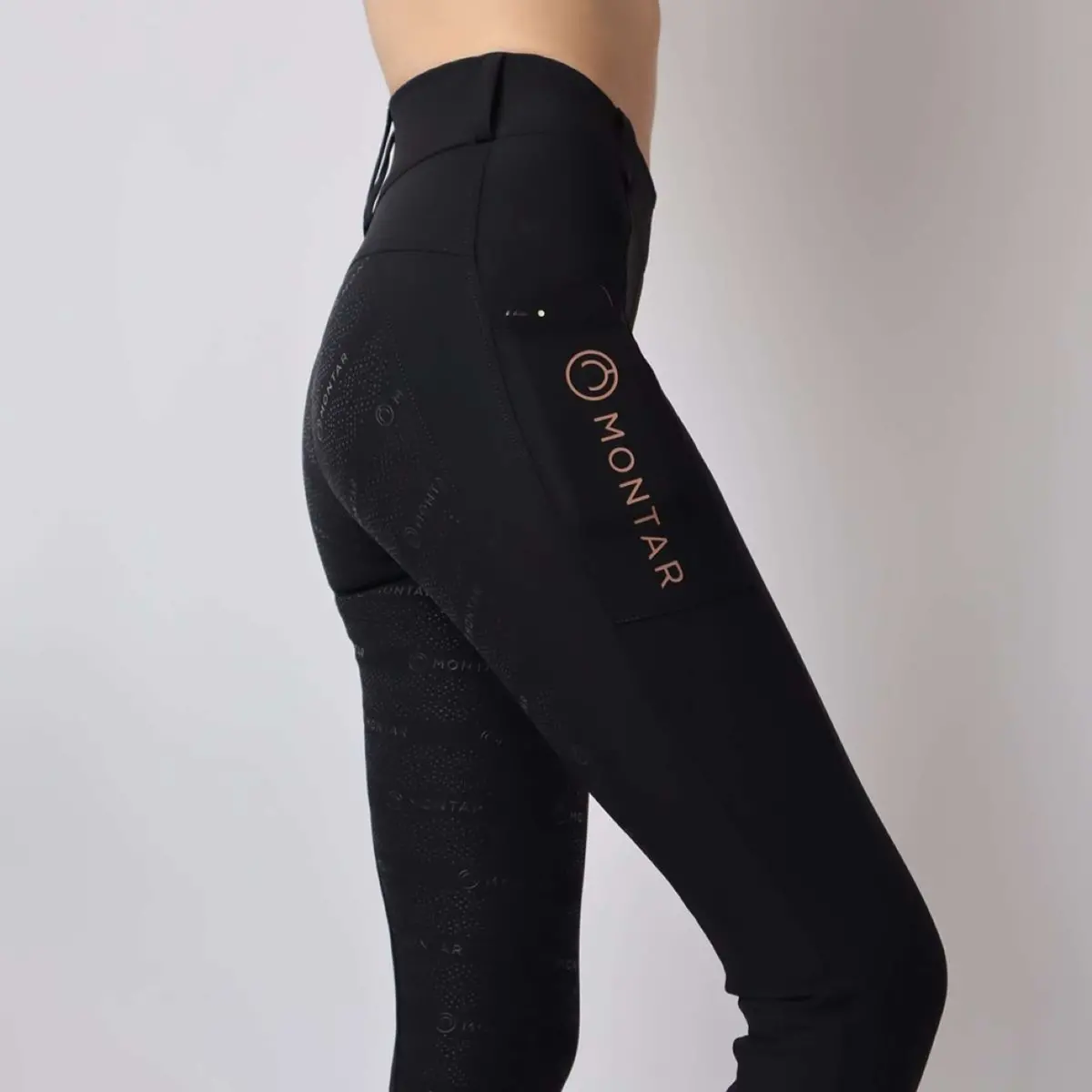 Montar Rijlegging Rosegold Logo Junior Zwart 1