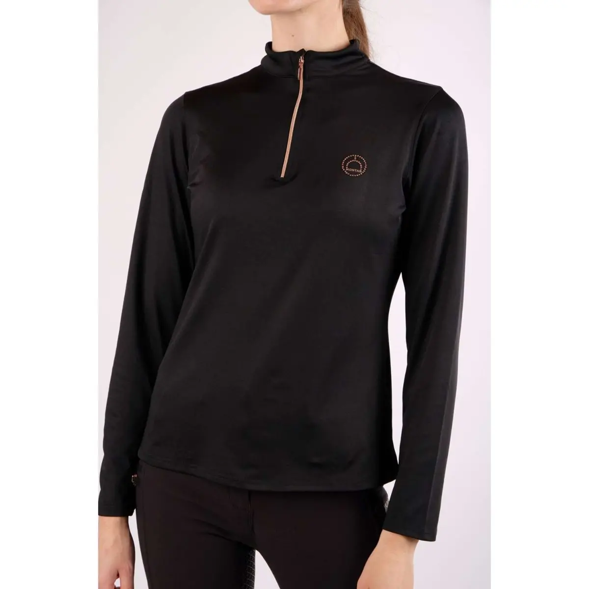 Montar Shirt Everly Rosegold Junior Lange Mouwen Zwart 1