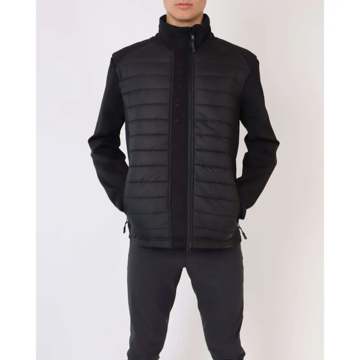 Montar Jas Emanuel Quilt Unisex Zwart 1