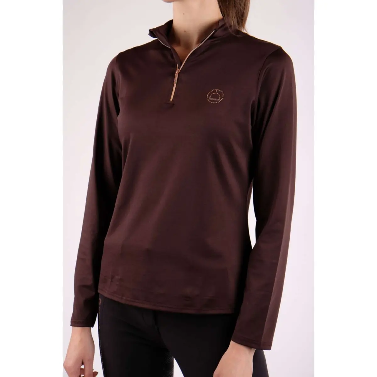 Montar Shirt Everly Rosegold Lange Mouwen Bruin 1