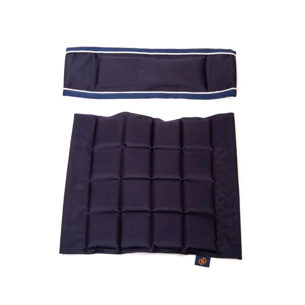 One Equestrian Zitting En Rug Voor Houten Stoel Navy/Zilver 1