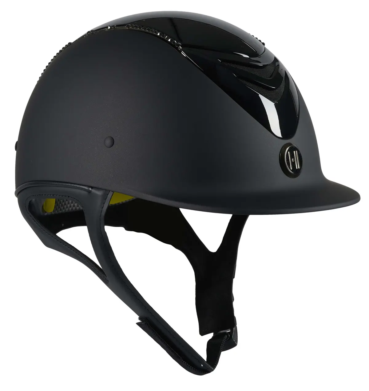 Onek Cap Mips Defender Matt Glossy Top Swarovski Zwart 1