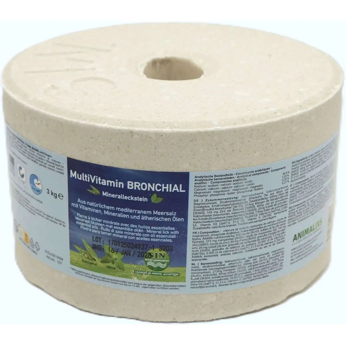 Animalixs Liksteen Multivitamine-Bronchial 1
