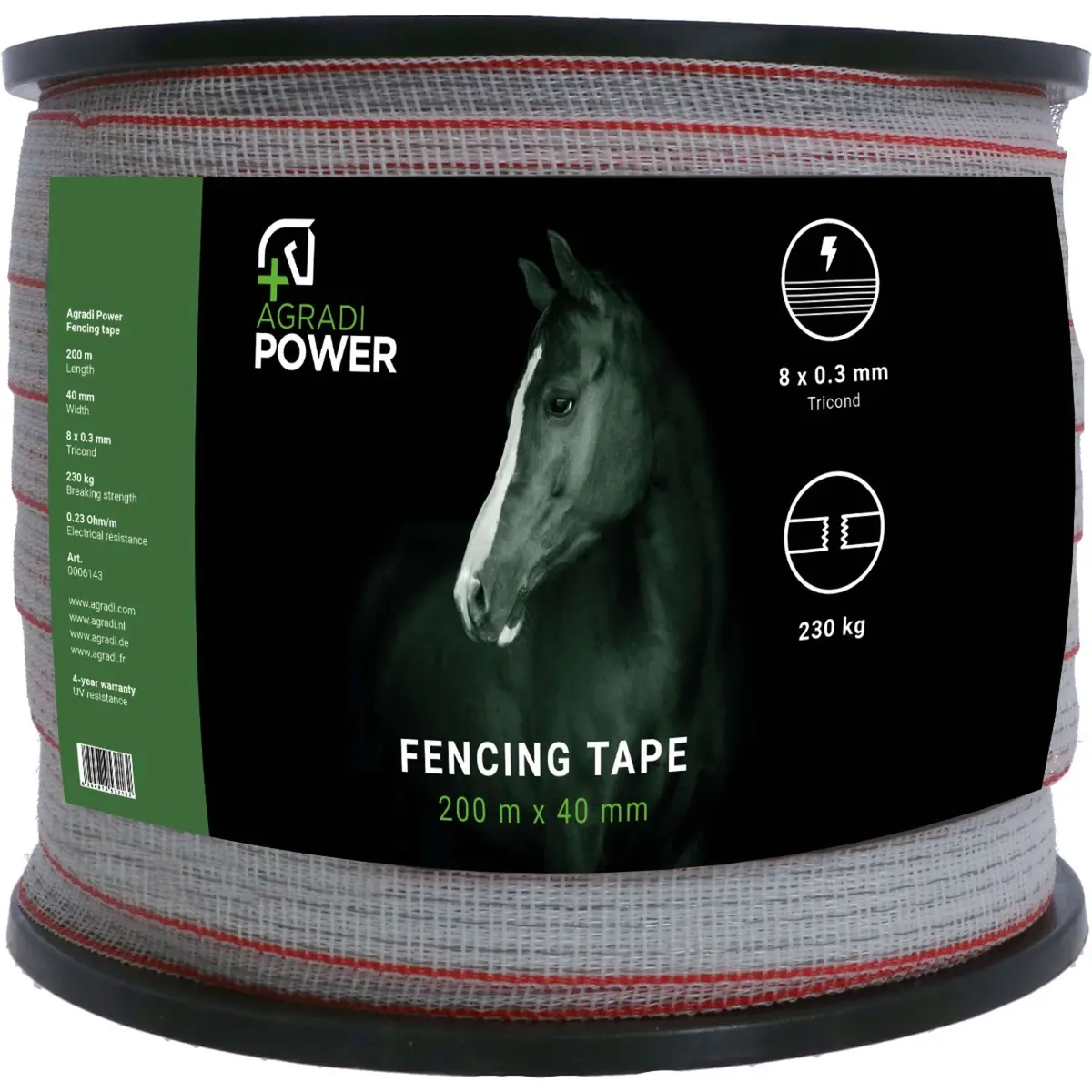 Agradi Power Lint Wit/Rood 1
