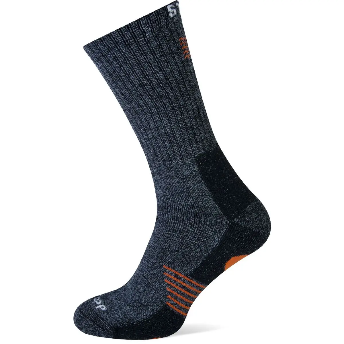 Stapp Techno Sokken Bamboo Grijs/Oranje 1