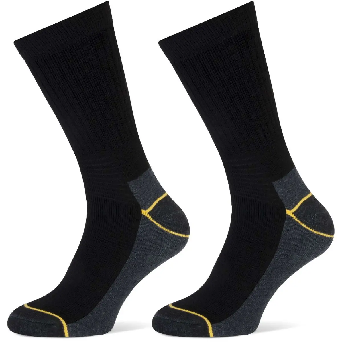 Stapp Yellow Sokken Worker 2-Pack Zwart 1