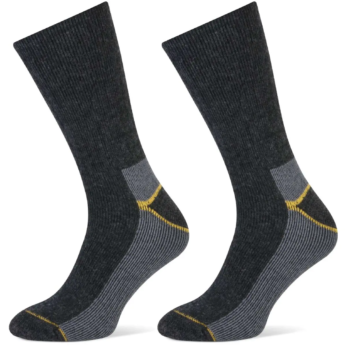 Stapp Yellow Sokken Thermo 2-Pack Grijs 1
