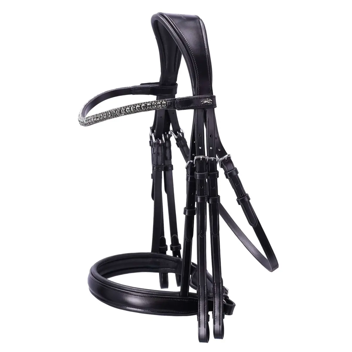 Schockemöhle Stang En Trenshoofdstel Brindisi Zwart/Grijs/Zilver 1