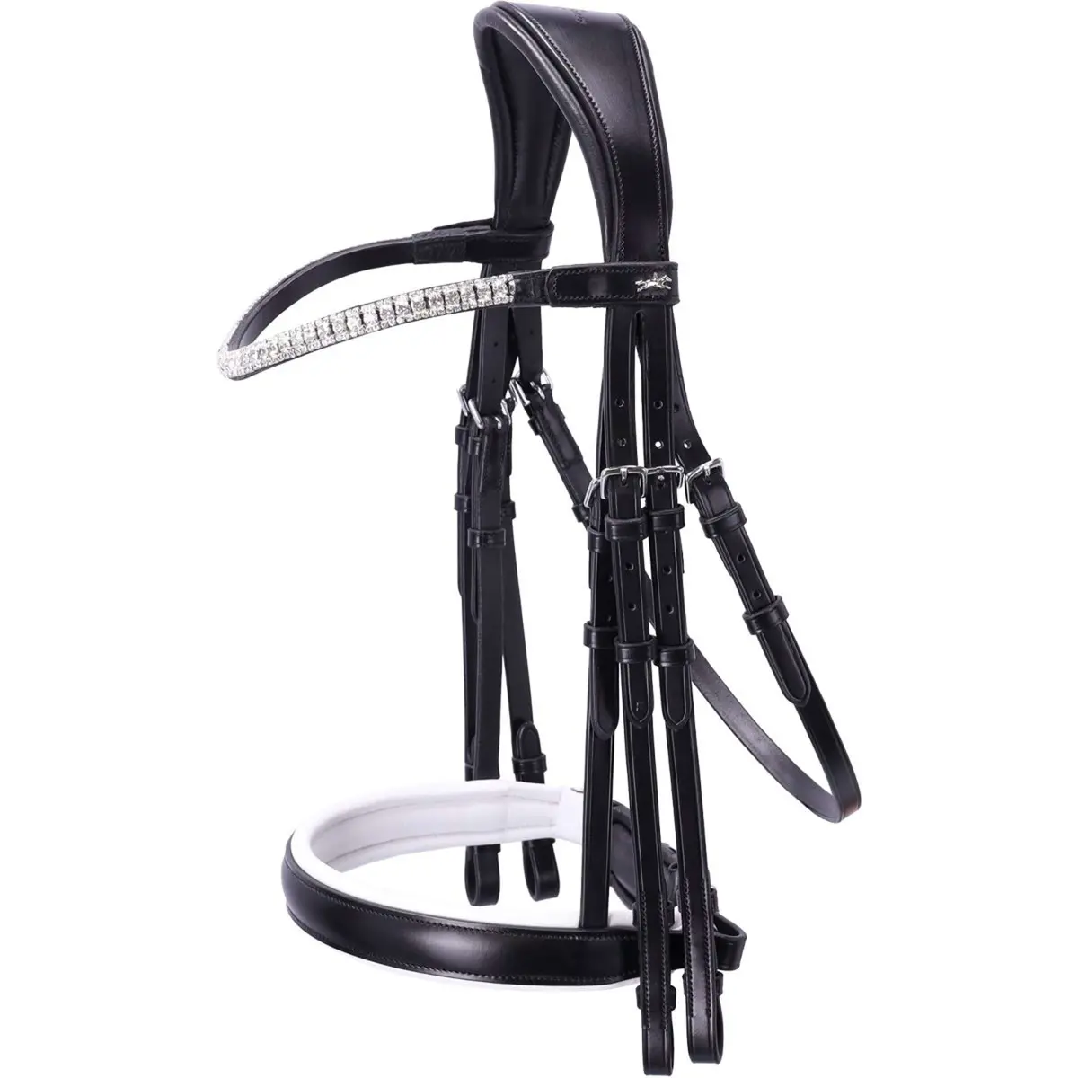 Schockemöhle Stang En Trenshoofdstel Brindisi Zwart/Wit/Zilver 1