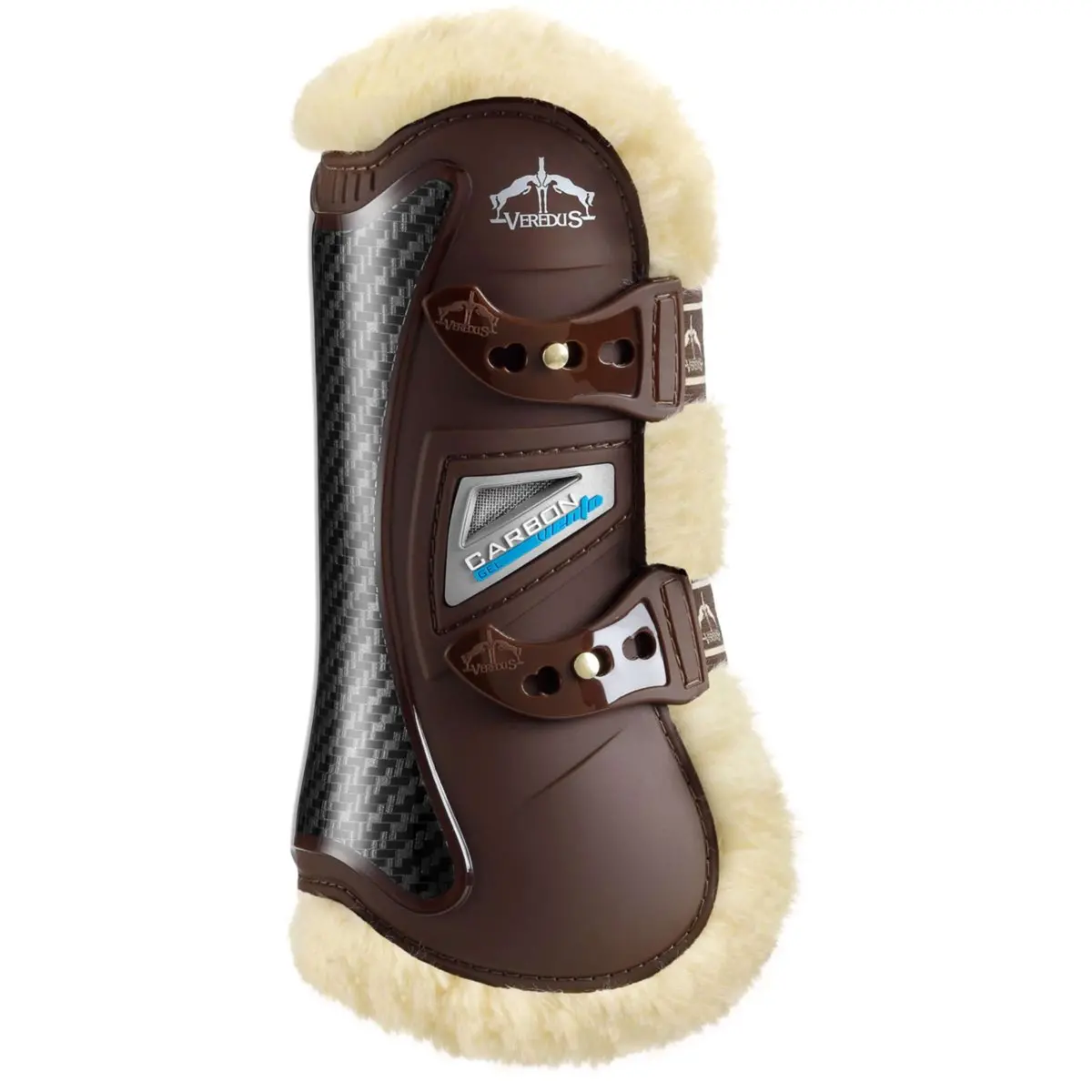 Veredus Peesbeschermers Carbon Gel Vento Front Sts Bruin 1