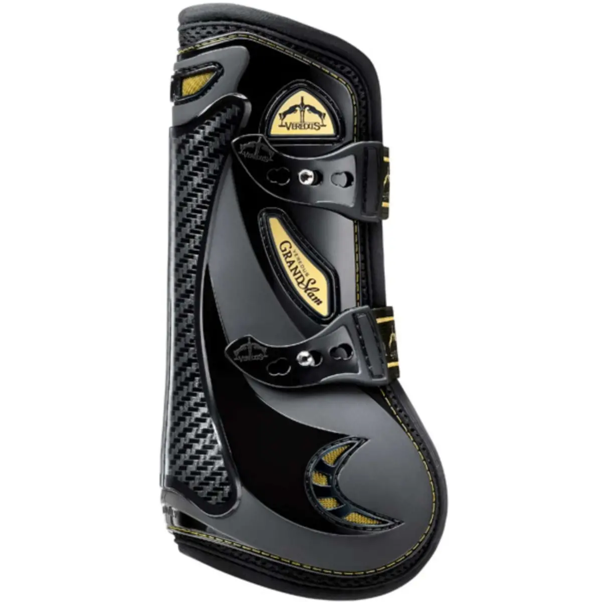 Veredus Peesbeschermers Grand Slam Carbon Gel Front Zwart/Goud 1