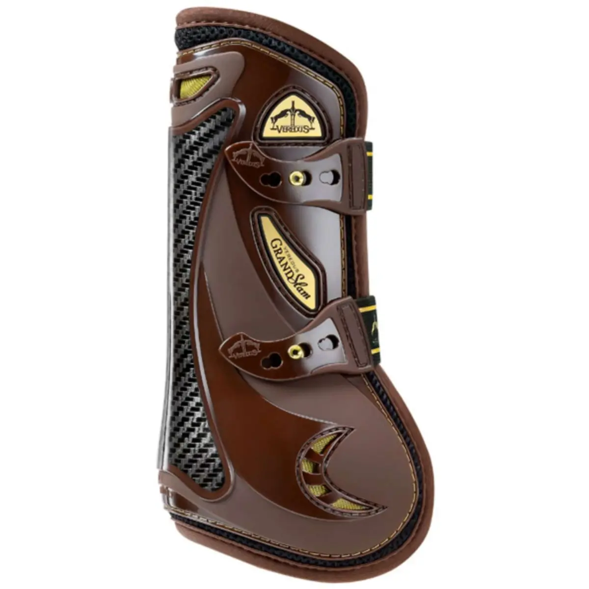 Veredus Peesbeschermers Grand Slam Carbon Gel Front Bruin/Goud 1