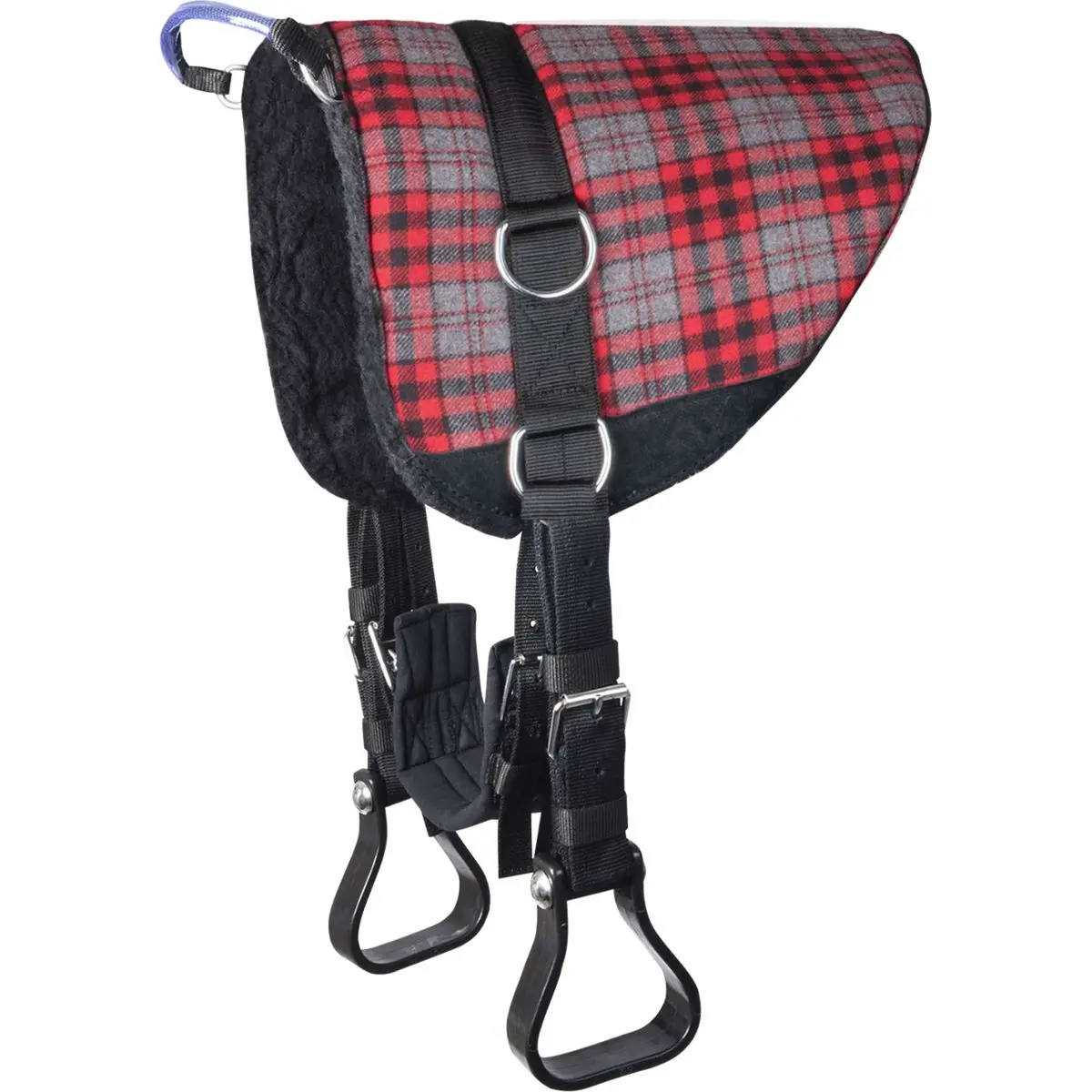 Waldhausen Bareback Pad Grijs/Rood Geruit 1
