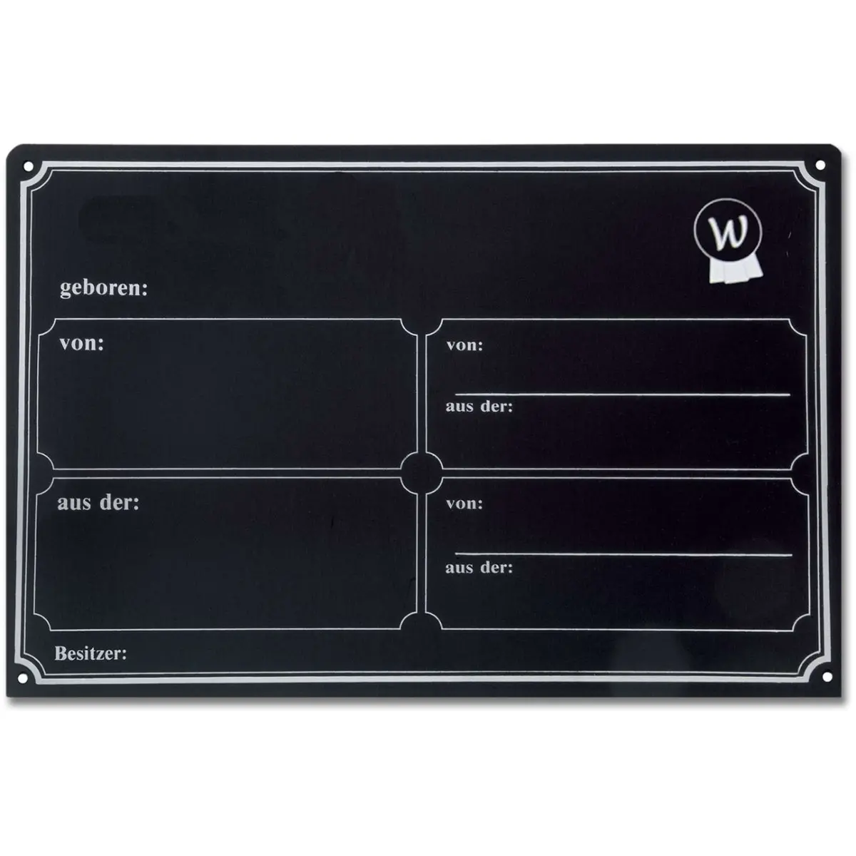 Waldhausen Stalbord Neutraal Zwart 1