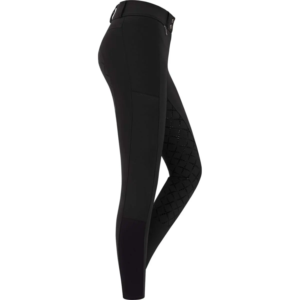 Elt Rijbroek Micro Sport High Waist Silicoon Zwart 1