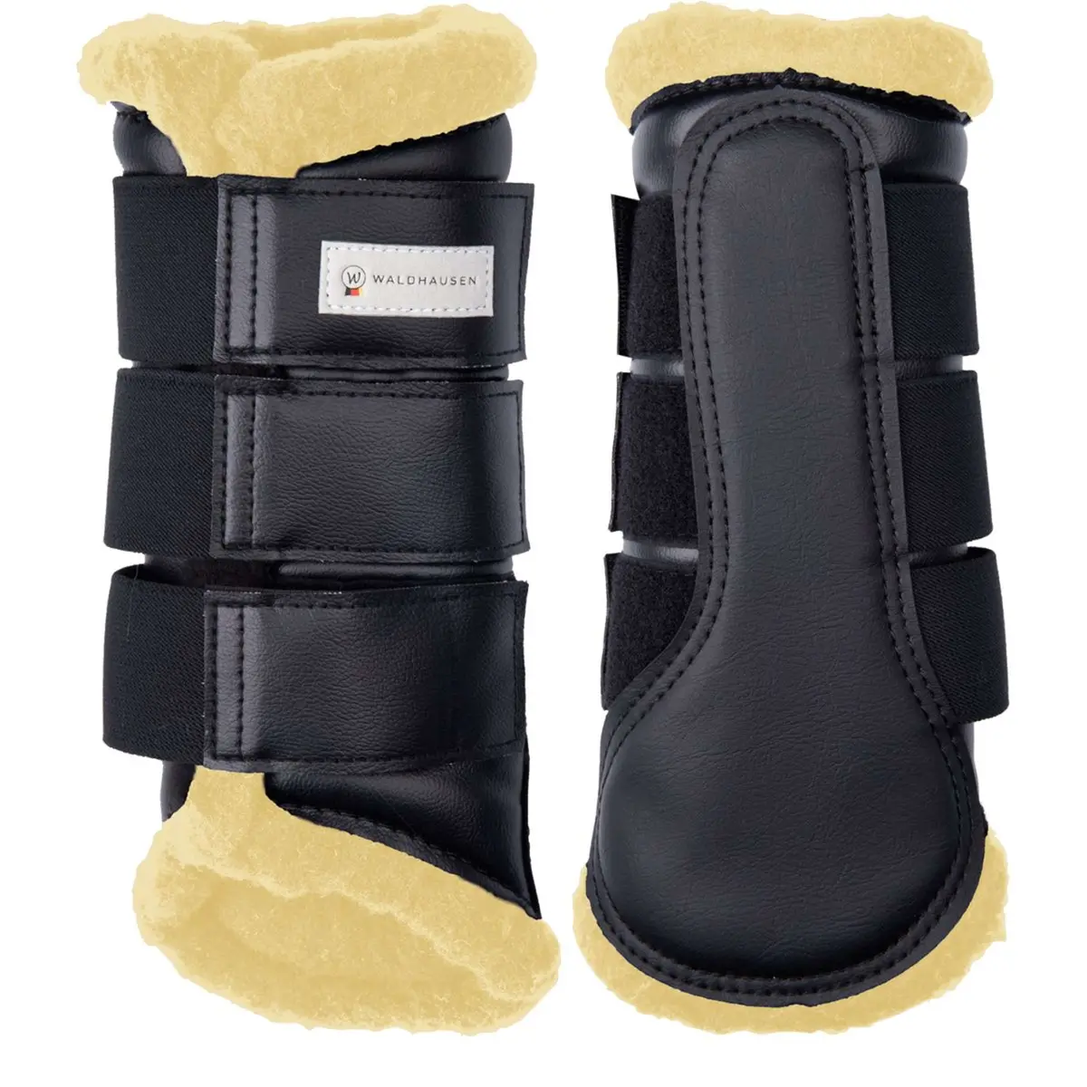 Waldhausen Beenbeschermers Soft Dressuur Zwart/Beige 1