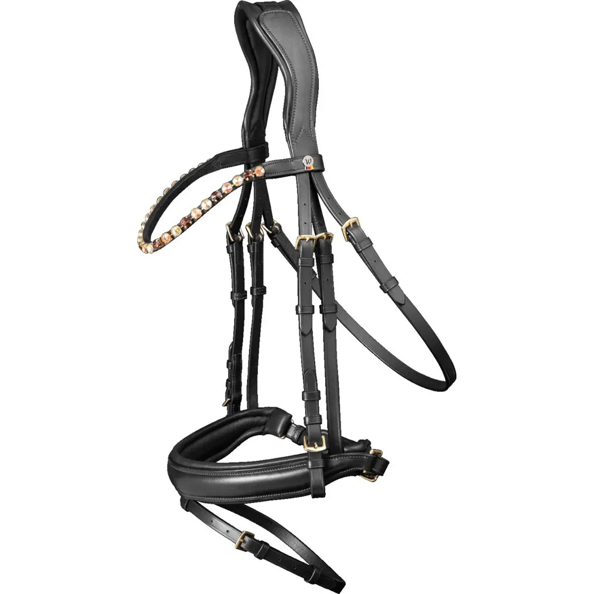 Waldhausen Trenshoofdstel X-Line Goldheart Zweeds Gecombineerd Zwart 1