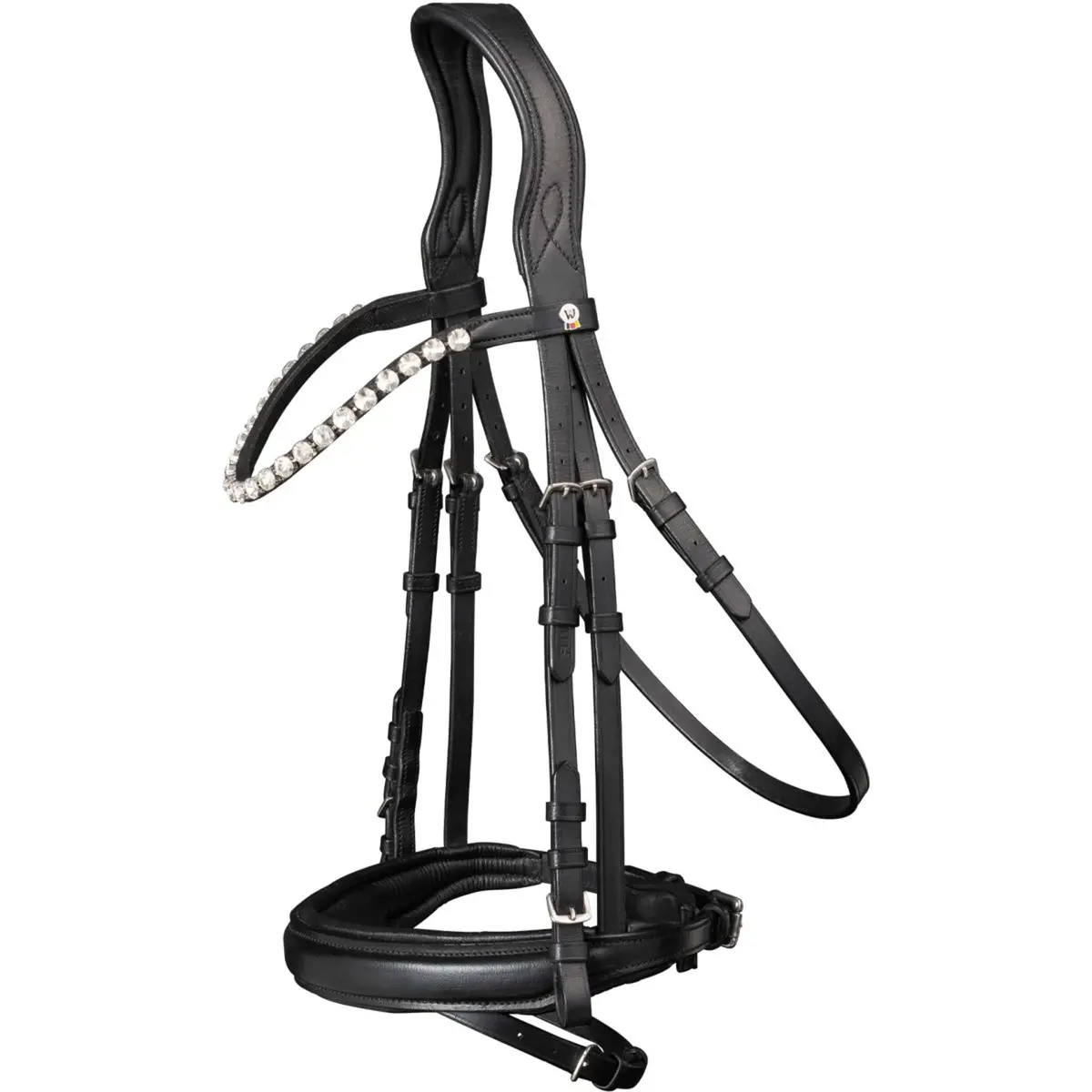 Waldhausen Trenshoofdstel X-Line Beauty Engels Gecombineerd Zwart 1