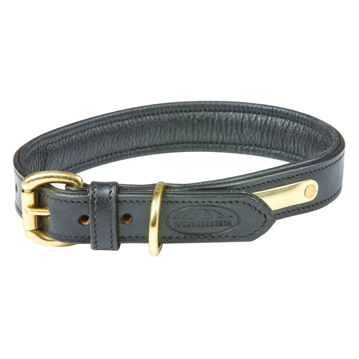 Weatherbeeta Dog Collar Padded Leather Black 1