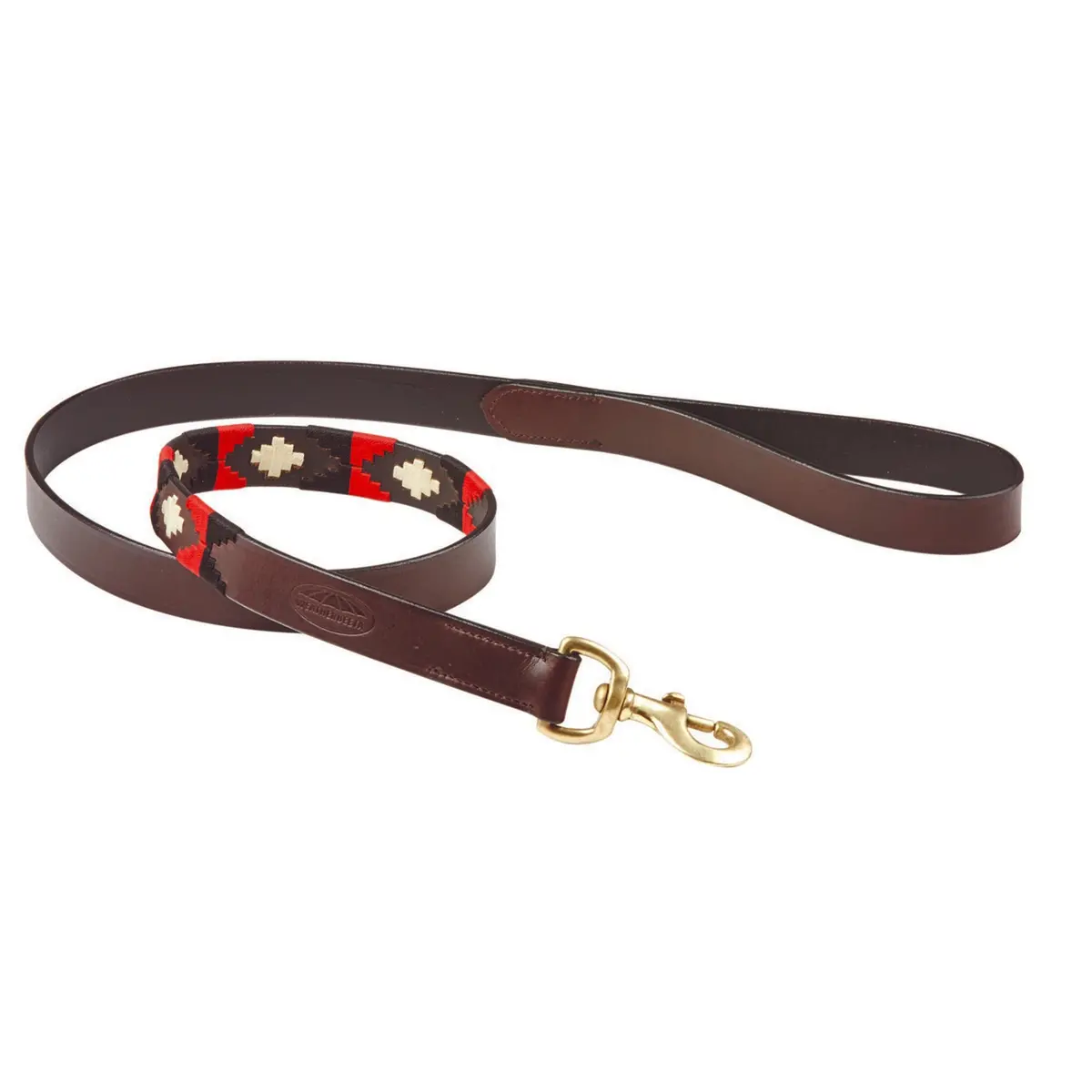 Weatherbeeta Hondenriem Polo Leer Cowdray/Brown/Black/Red/White 1