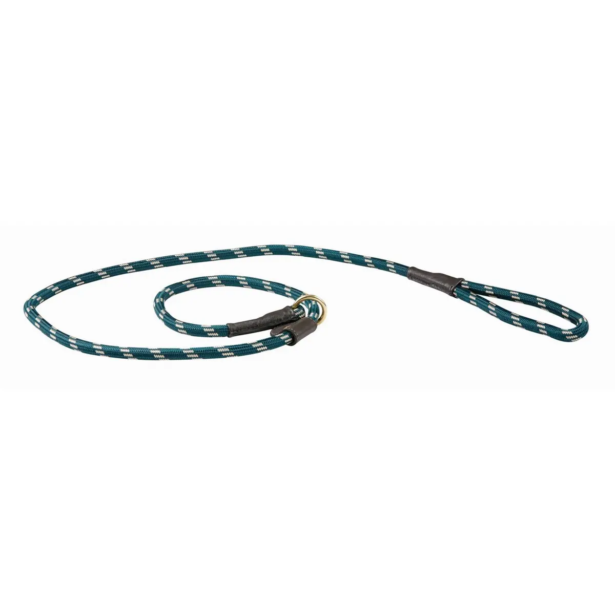 Weatherbeeta Slip Dog Lead Rope Leather Hunter Green/Brown 1