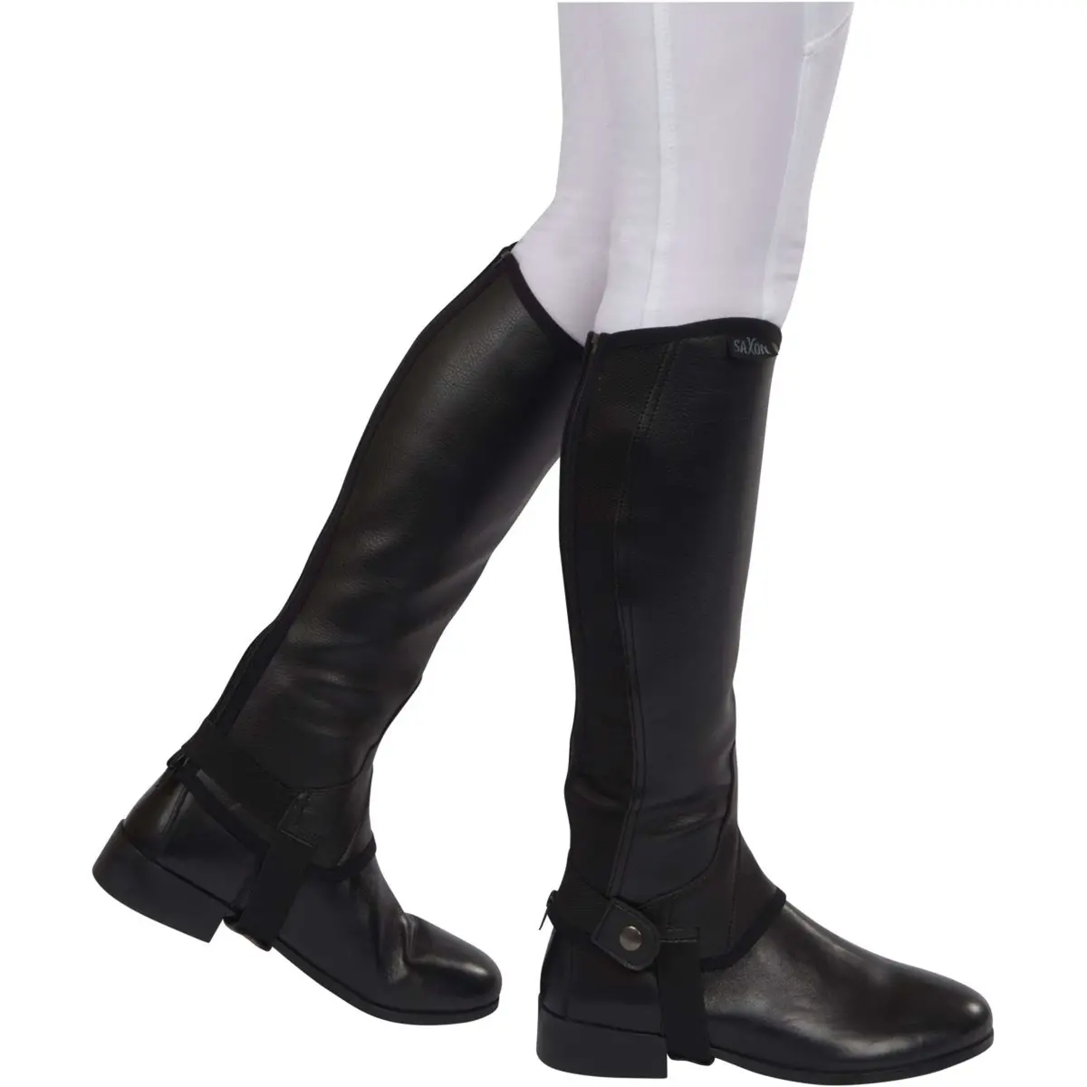 Saxon Chaps Equileather Zwart 1