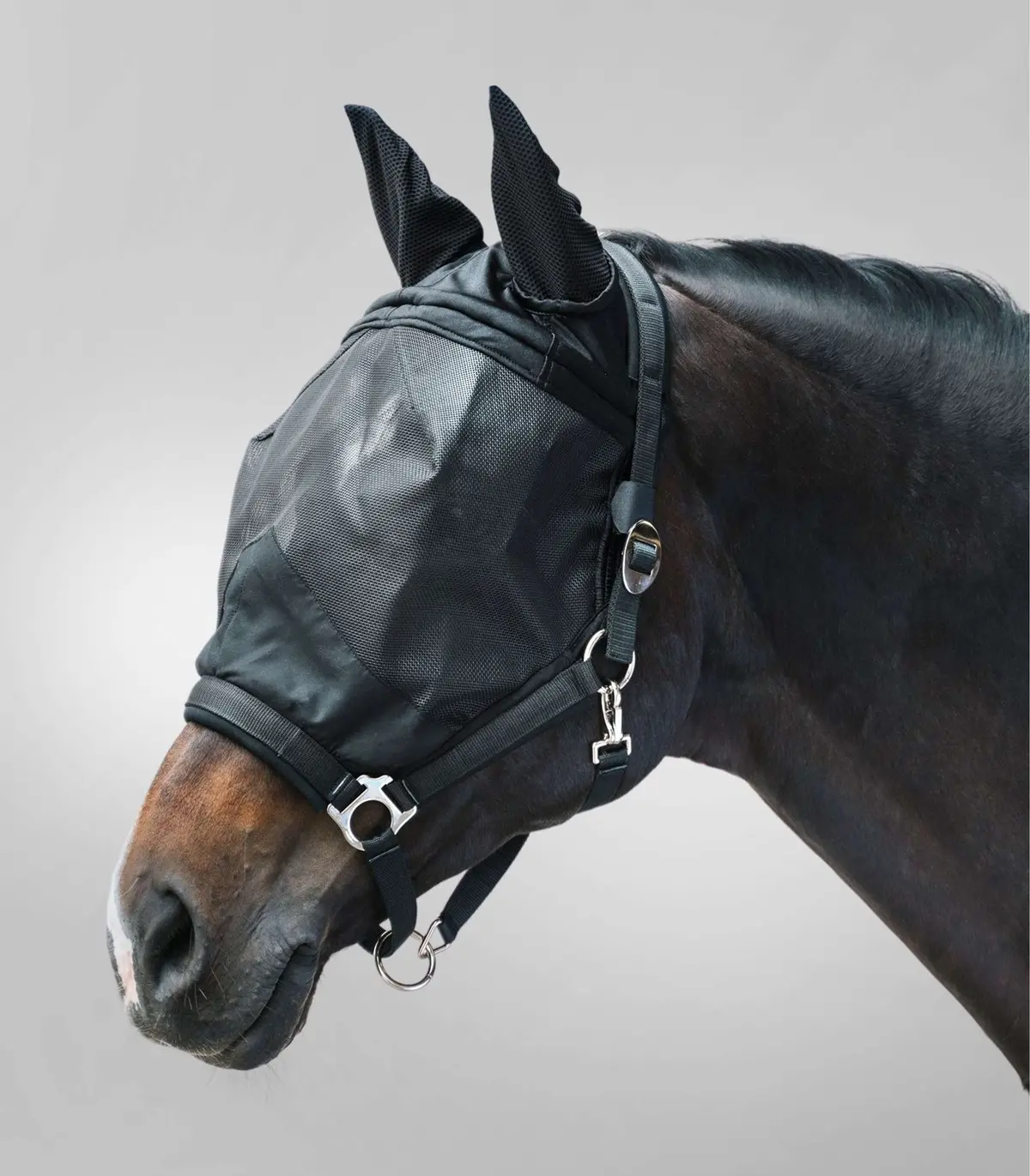 Waldhausen Vliegenmasker Halster Premium Met Oren Zwart 1