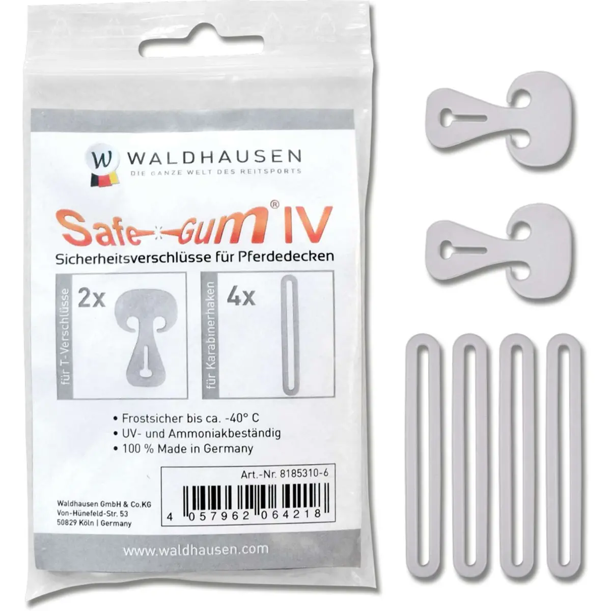 Waldhausen Veiligheidssluiting Safe-Gum Zilvergrijs 1