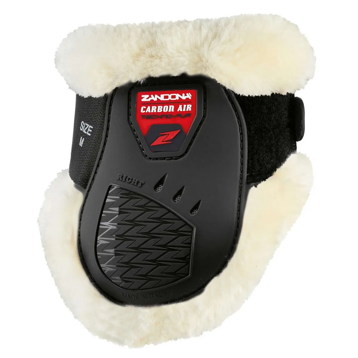 Zandona Strijklappen Carbon Air Techno Fur Junior Fetlock Zwart 1