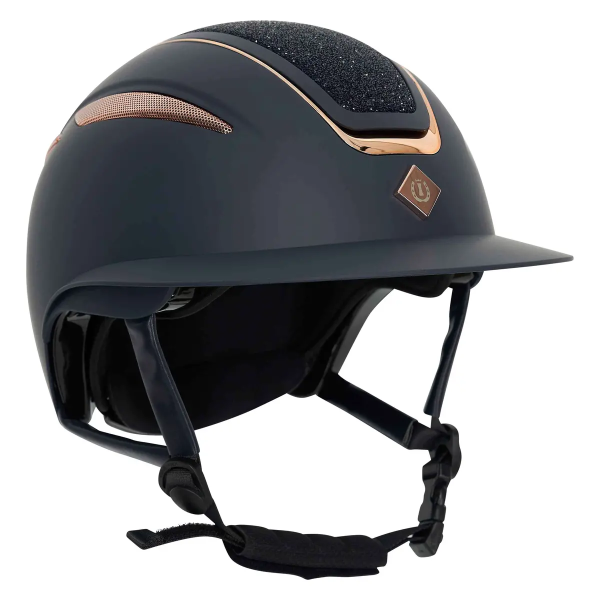 Imperial Riding Cap Irholania Deluxe Big Visor Navy/Rosegold 1
