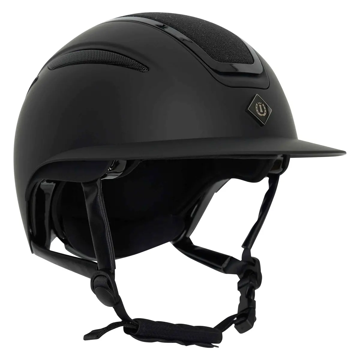 Imperial Riding Cap Irholania Deluxe Big Visor Zwart Glitter 1