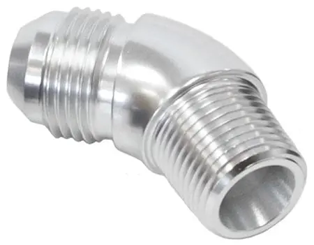 1/4" Npt To -8An Full-Flow Adapter – 45° Angle (Af523-08-04S) 1